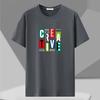 T-shirt Casual in Puro Cotone con Stampa Grafica, Vestibilità Comoda, Taglia 12XL