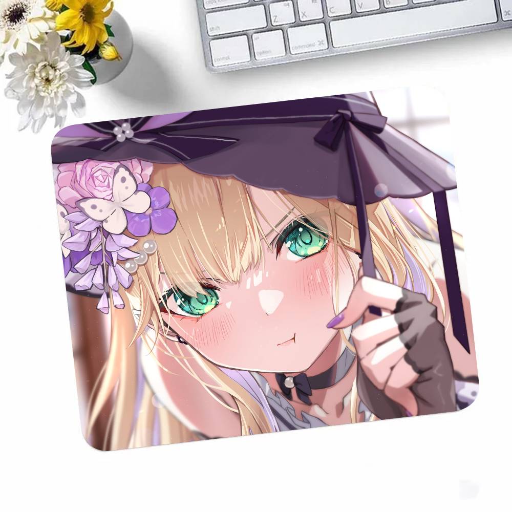 

Anime Girl VTuber VSPO Kurumi Noah Mousepad Small LockEdge Mouse Pad For Gamers Computer Desk Pad Rectangular Anti-slip Rubber LE180x220x2mm