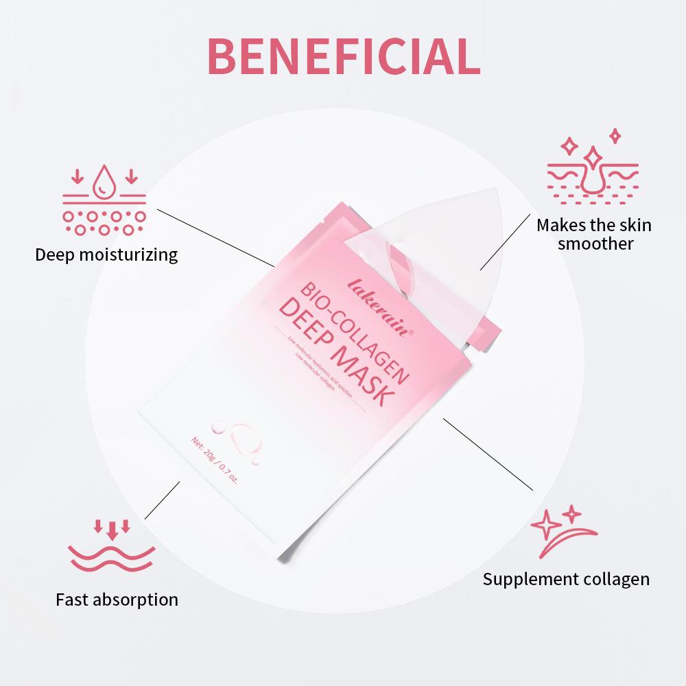 Biocollagen Deep Mask Supplement Collagen Deep Hydration Pores Minimize Firming Gloss Brightening Skin Care