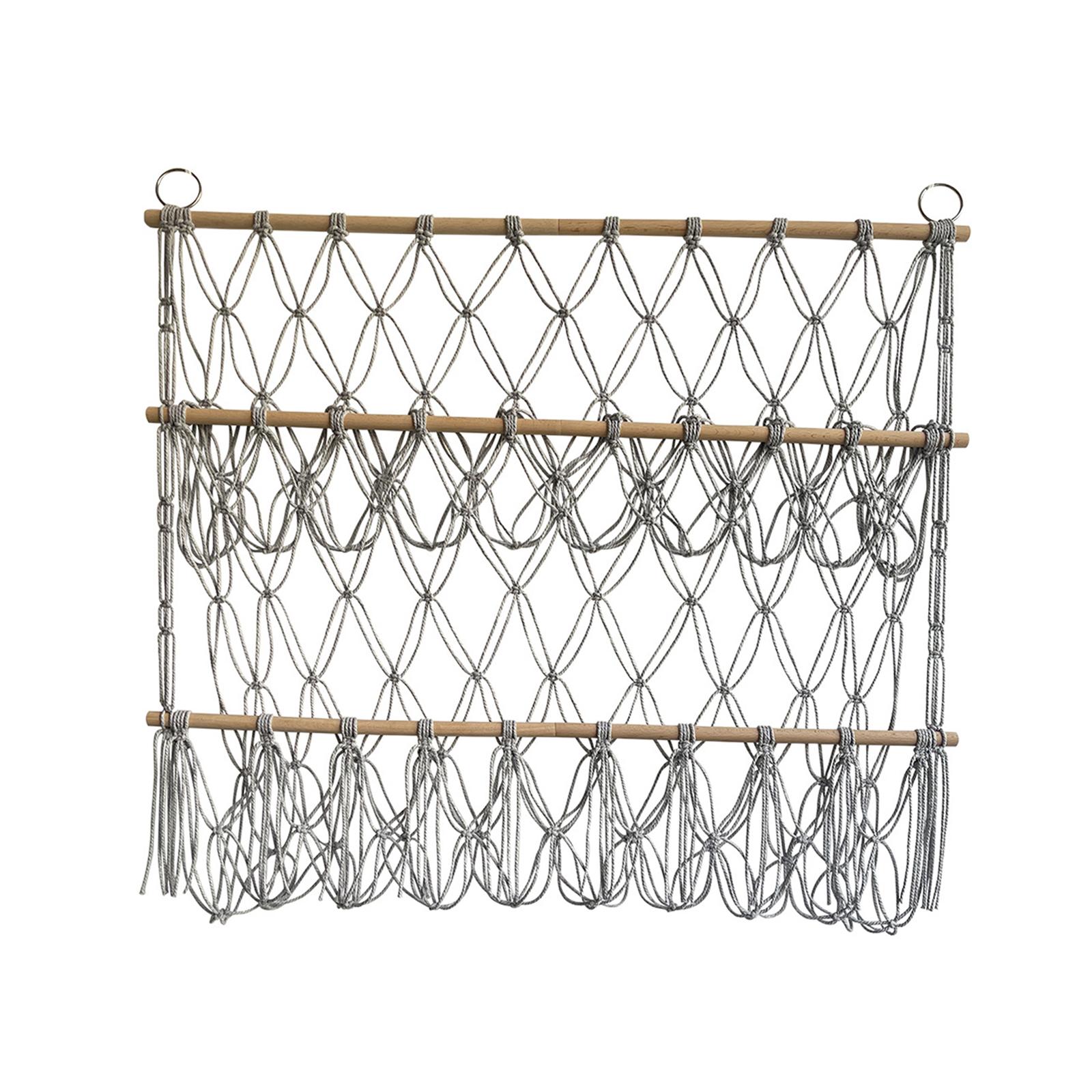 

Stuffed Animals Net Hammock Soft Handwoven for Playroom Nursery Kids Bedroom серый