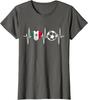 Mexico Soccer Shirt Funny Soccer Fan Heartbeat Mexican Ladies' Crewneck T-Shirt