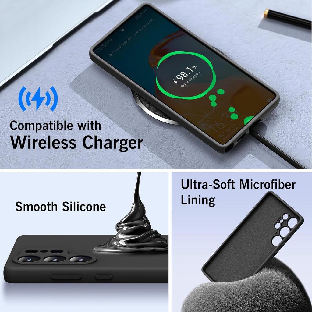 Applicable to Samsung S25Ultra mobile phone case s24Fe liquid silicone s23plus all-inclusive anti-drop s21 protective case +