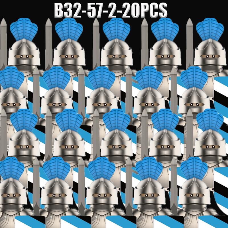 Medieval Military Soldier Series Building Blocks Castle Black Eagle Green Dragon Knights Figures Militia Accessories Bricks Toys