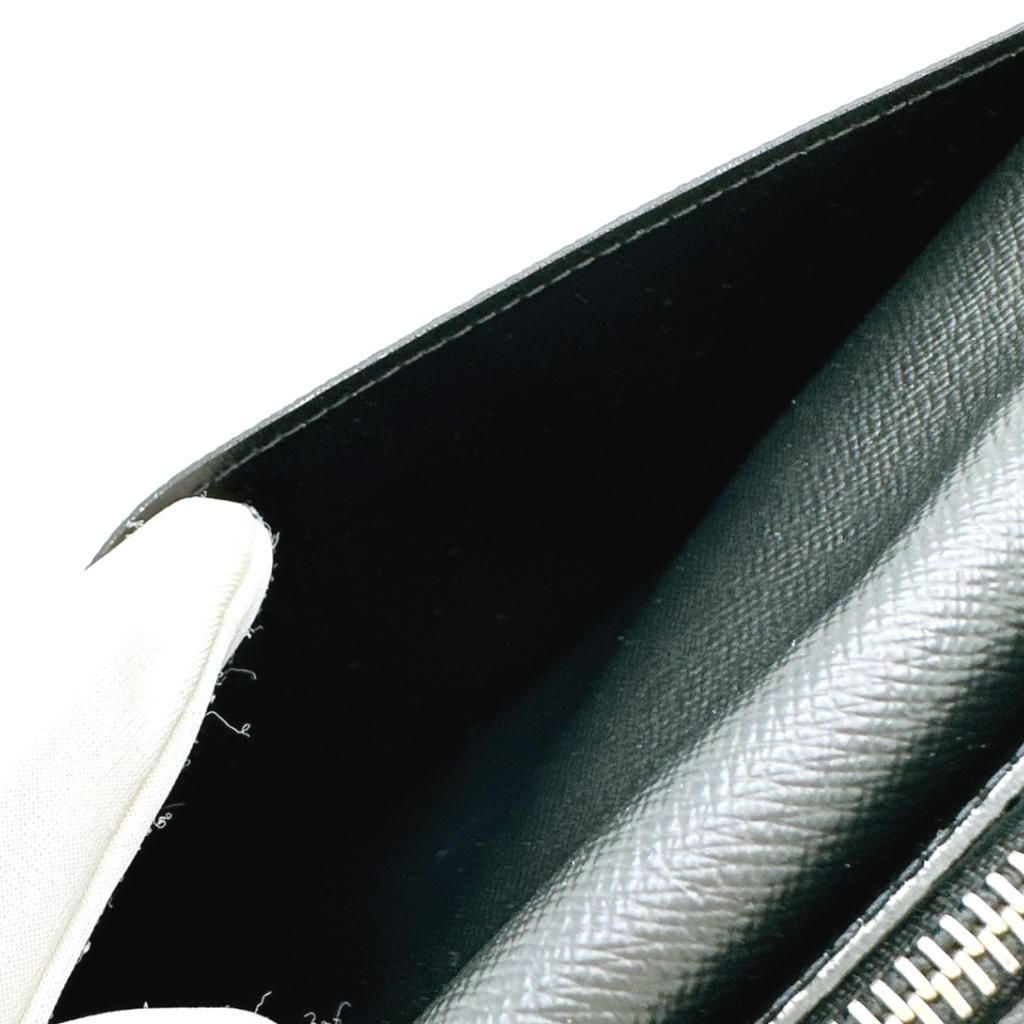 LOUIS VUITTON Longwallet Epi leather portefeuille brazza M60622 purse Noir Black Used