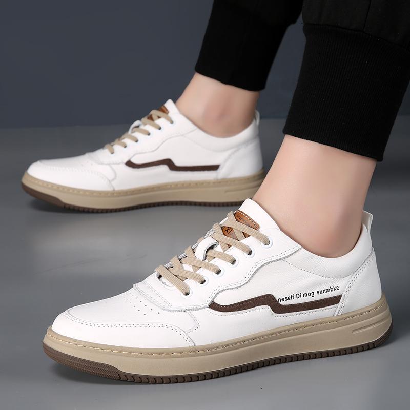 Pánské tenisky z pravé kůže šněrovací pohodlné ležérní boty venkovní adulto volnočasová vycházková obuv pánská obuv na chůzi tenisky