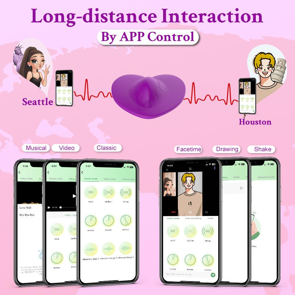 Sitzkissenvibrator App-Fernbedienung 10 Modi Vibrierender Klitorismassager Butt Plug Stimulator Masturbator Sexspielzeug für Frauen