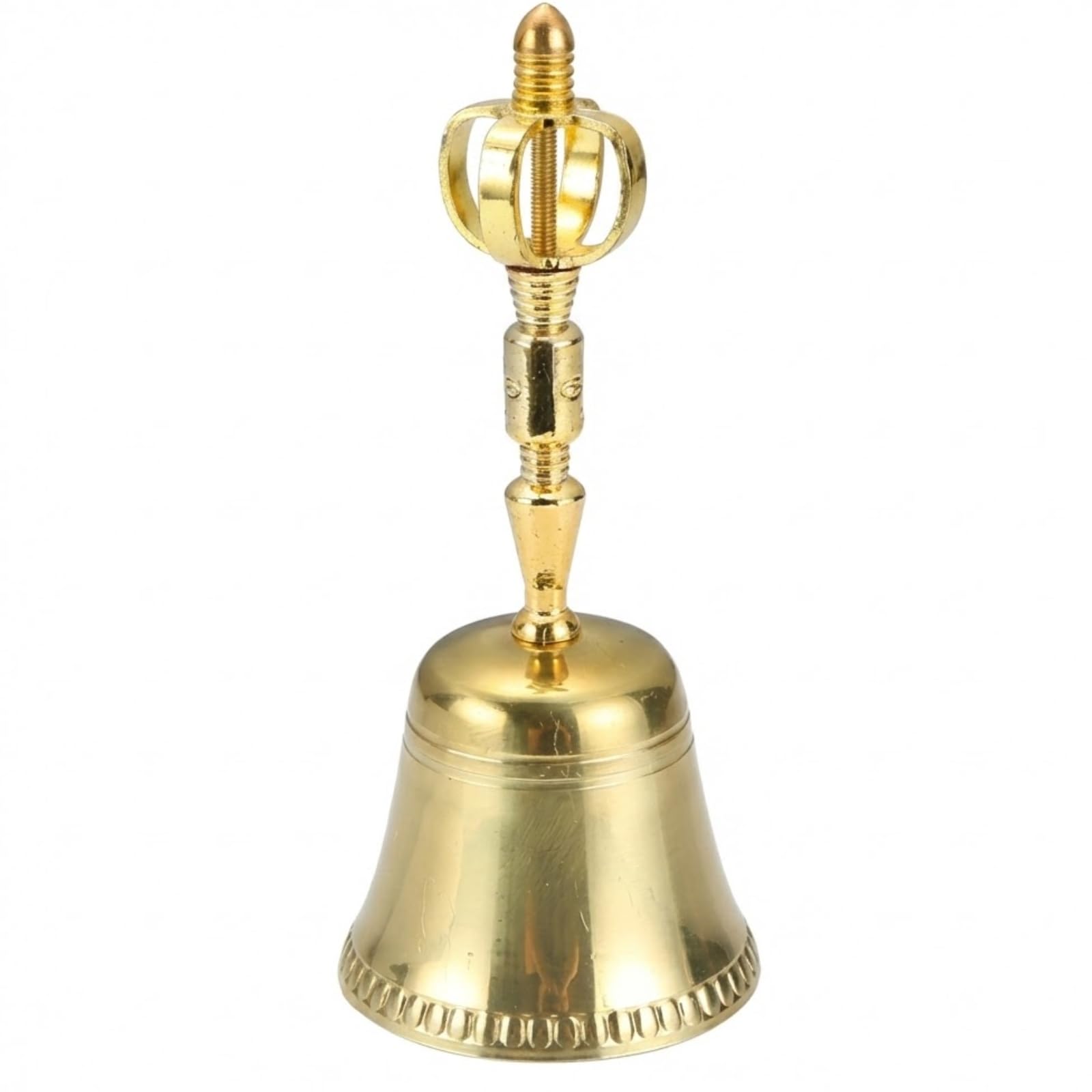 AQUALOACH Vajra Bell, Brass, Esoteric Buddhist Ritual Instrument, Ghanta, Tibetan Bell, Buddhist Altarware, Ceremony, Training, Memorial Service, Zen,