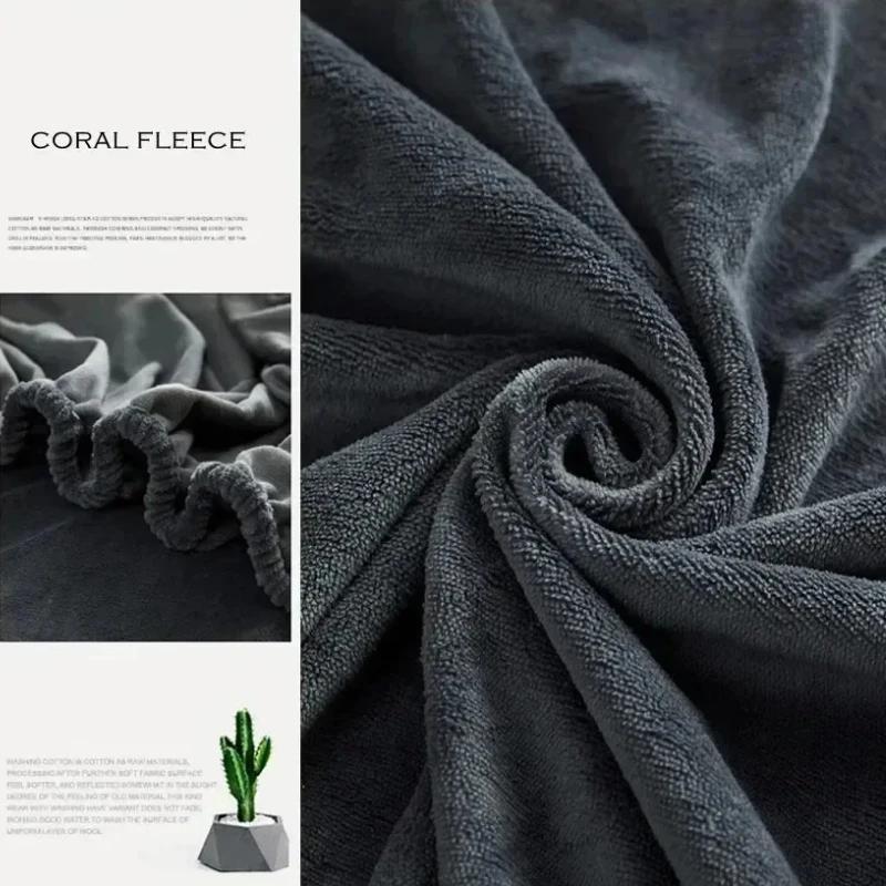 1PC Elastic Mattress Cover Warm Plush Fitted Sheet Velvet Bed Cover Winter Soft Family Double Bed Bedding 90/120/150/180/200cm