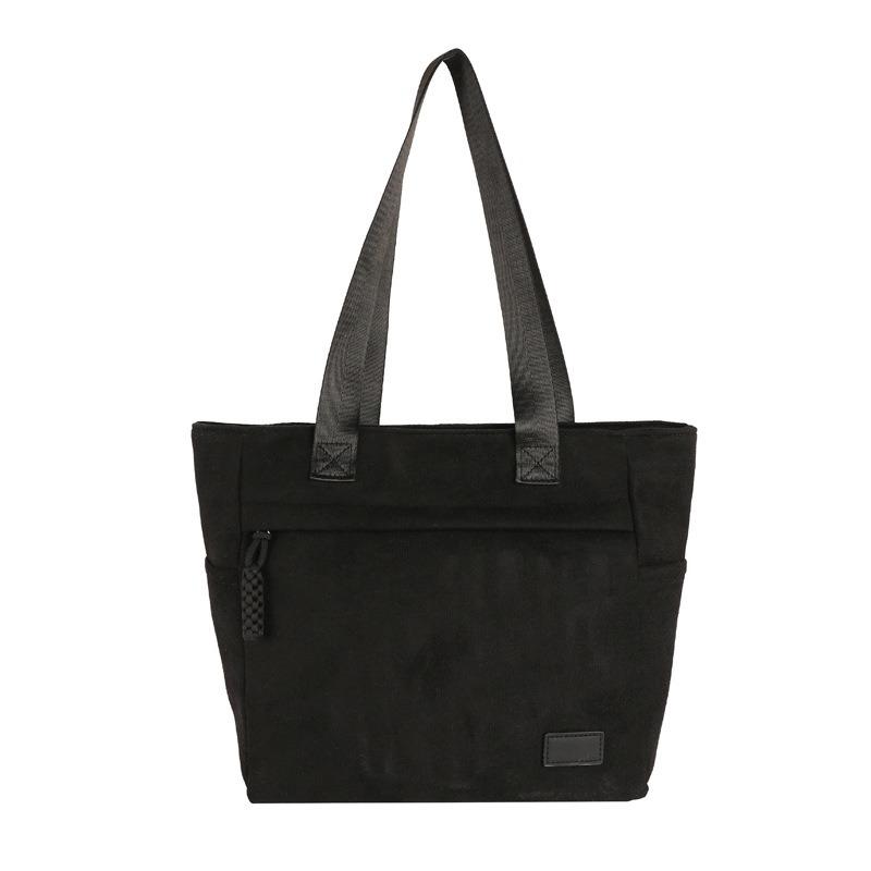 Simple canvas bag, women's shoulder bag, large-capacity casual tote bag, new student class bag, handbag.