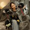 Stuffed Simulation Spider Plush Toy Soft Furry Insect Huggable Black Spider Cute Trick Props Funny Doll Great Holiday Gift