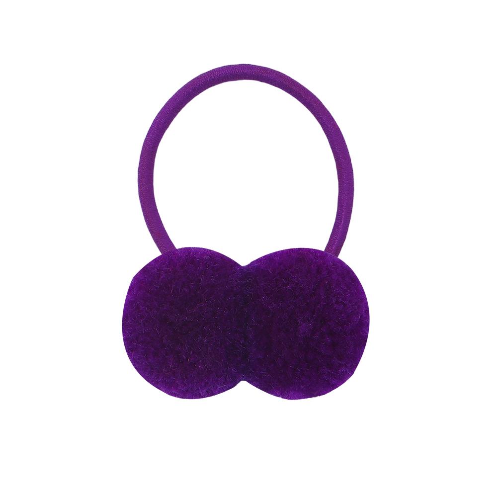2/6/10Pcs Girls Scrunchies Double Plush Ball Hair Bands Set For Baby Kids Bobbles Elastic Hair Ropes Hair Accessories