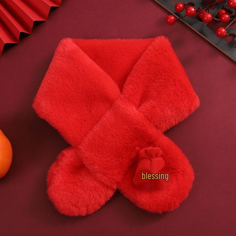 Kids' Plush Scarf: Cute, Warm, and Thick for Winter