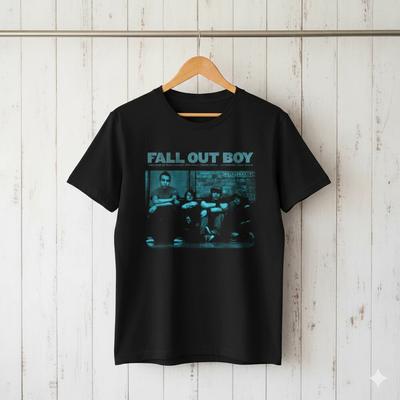 Frühe 2000er Emo Pop Punk Band Foto Grafik T-Shirt Schwarz Alt Rock Tee - T681