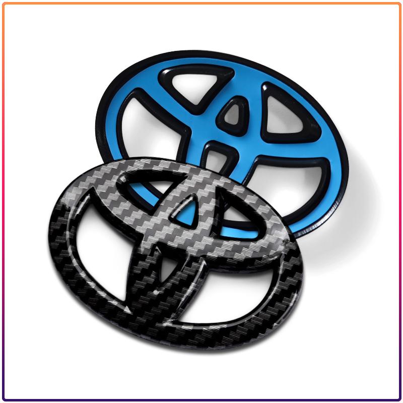 1Pcs Car Steering Wheel Emblem Badge Decal Sticker Auto Styling Decor Fit For Toyota Fortuner Chr Verso Prius Hiace Yaris Trd Corolla