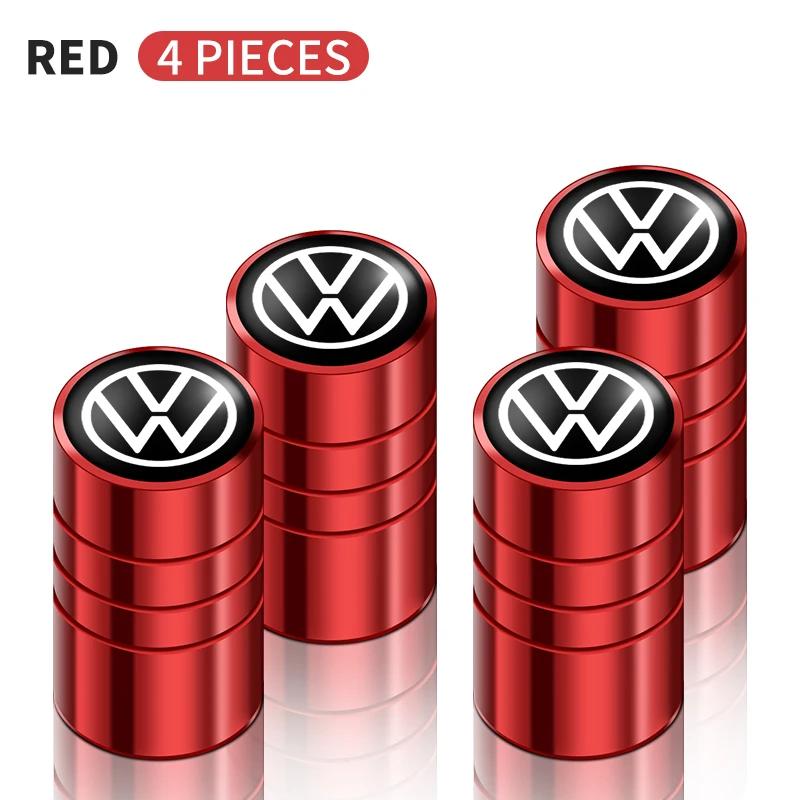 2025 Horké 4ks Kovové Krytky Ventilků Pneumatik Kryt Vzduchových Stonků Pneumatiky Auta Pro Volkswagen R Caddy Golf Passat Tiguan Beetle Phaeton Sharan Tra