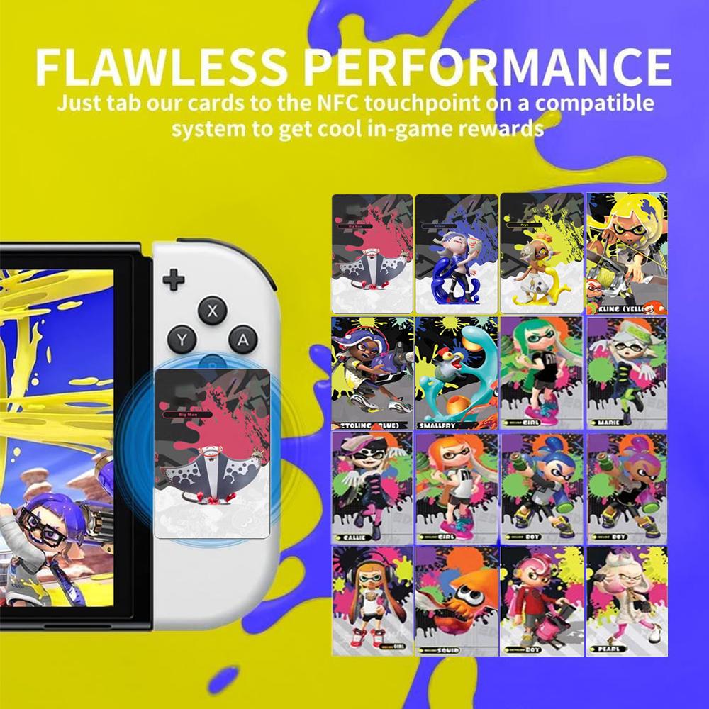23pcs Splatoon 3 NFC Tag Mini Game Cards For NS Switch