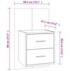 Wall Mounted Nightstands (2 pcs) White