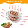 Air Fryer Rack Compatible for Ninja Foodi Dual Air Fryer Stand 304 Stainless Steel Dehydrator Rack 3-Layer Dehydrator