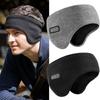 Zimní Unisex Zesílené Teplé Kožešinové Chrániče Sluchu Pro Muže Ženy Sametový Plyšový Chránič Sluchu Venkovní Cyklistika Lyžování, Černá