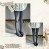 Women Japanese Twist Striped Pattern Jacquard Stockings Pantyhose Spring Fall Opaque Tights Bottoming Leggings Hosiery