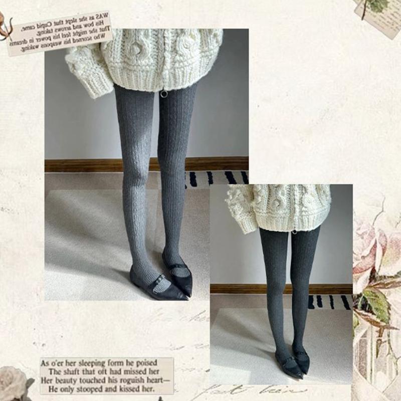 Women Japanese Twist Striped Pattern Jacquard Stockings Pantyhose Spring Fall Opaque Tights Bottoming Leggings Hosiery