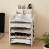 Large Capacity Multi-layer File Storage Rack Space Saving File Holder Desk Organizer  for Home