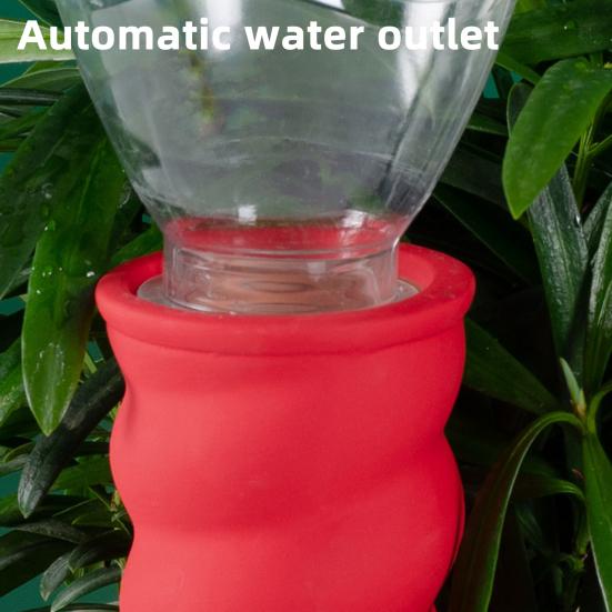 4 Pcs Terracotta Self Watering Spikes Planter Insert Automatic Watering Stakes Drip Irrigation Tool for Home Gardeners Houseplants