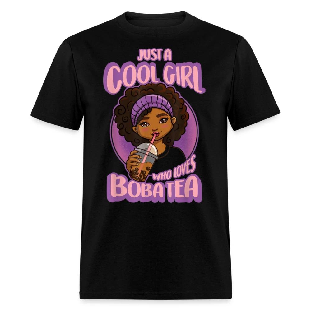 Just A Girl Who Loves Boba Tea shirt Cute Anime Waifu Black T-Shirt L