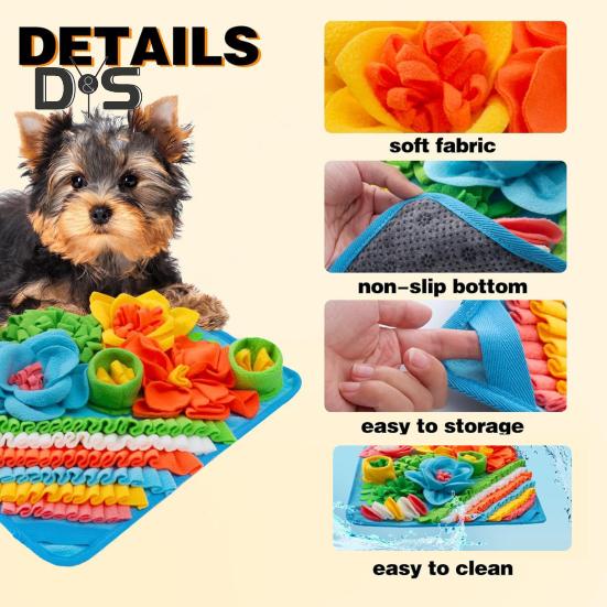 Dog Snuffle Mat Interactive Dog Puzzle Toy Dog Slow Feeder Treat Mat Dog Feeding Pad Licking Mat Pet Snuffling Mat