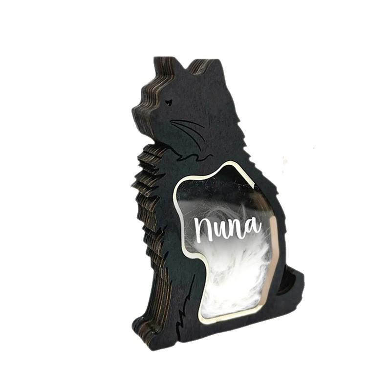 Creative wooden pet fur storage box decoration, creative puppy animal commemorative gift