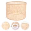 Woven Rattan Lampshade Ceiling Ornament Black Chandelier Accessories Decor Simple Craft Desk