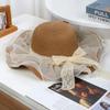 Women's Wide Brim Straw Sun Hat - Foldable Beach & Vacation Hat