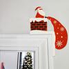 In Stock: Self-Adhesive Wooden Santa Door Corner Decoration & Wall Sticker