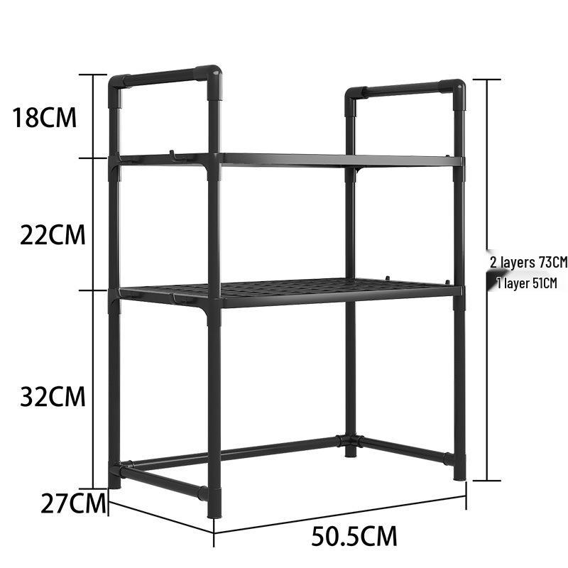 Zweistöckiges Küchenregal für Backofen und Mikrowelle