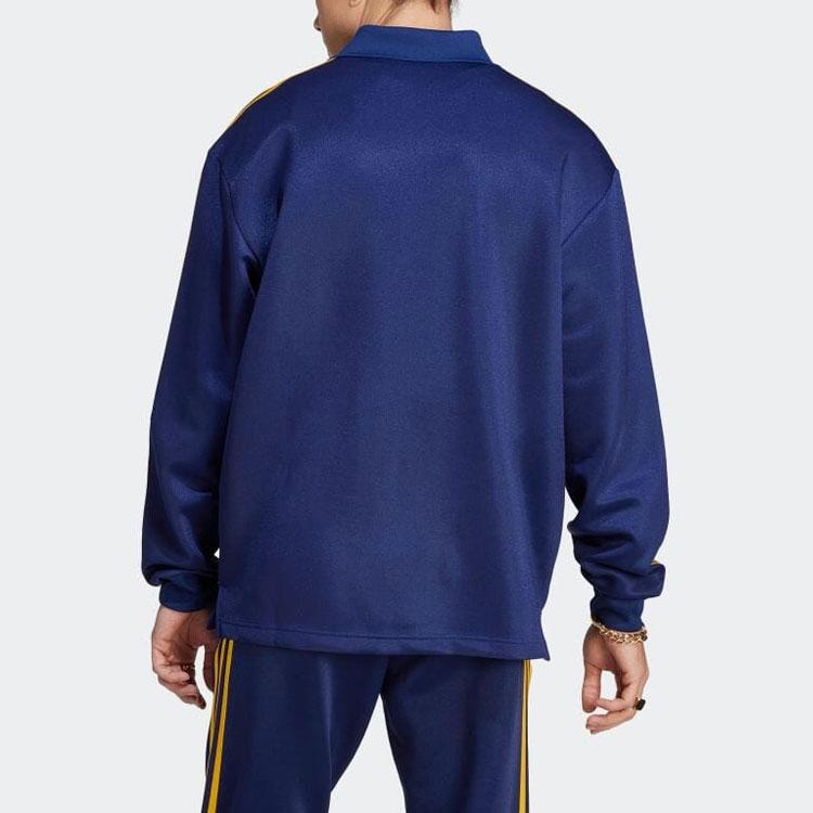 Adidas Originals Tre Striper Fargeblokk Langermet Poloskjorte Herre Topper Mørkeblå IM4457