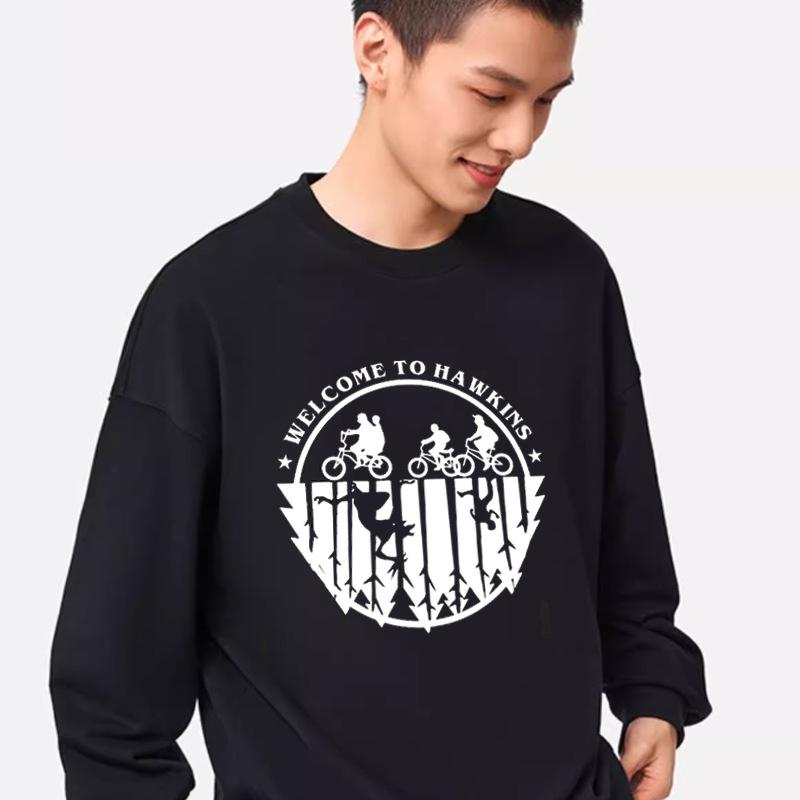 Hawkins Middle School Stranger Things Unisex Hoodie - Herbst/Winter Rundhals Langarm Jacke