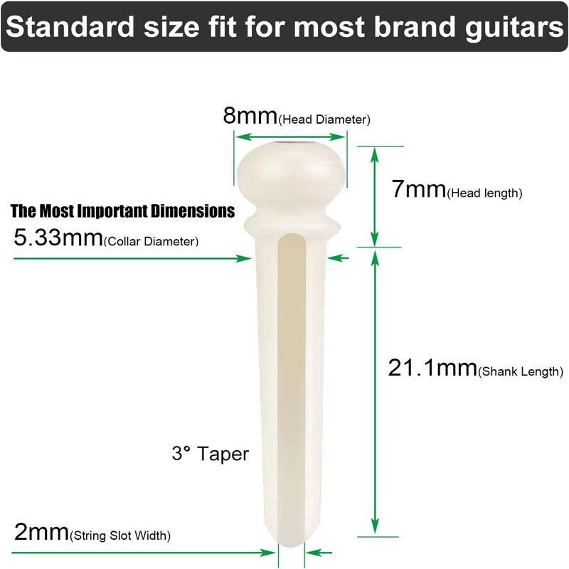 Guitar String Peg Accessories Plastic String Pegs Fingerstyle Folk Guitar String Pegs Acoustic Guitar Peg Setter and Remover