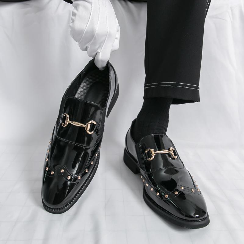Fashion Men's Leather Loafers All-match Slip-On Shoes Classic Men Designer Dress Flats Comfortable Office Shoes Non-Slip Casual Footwear