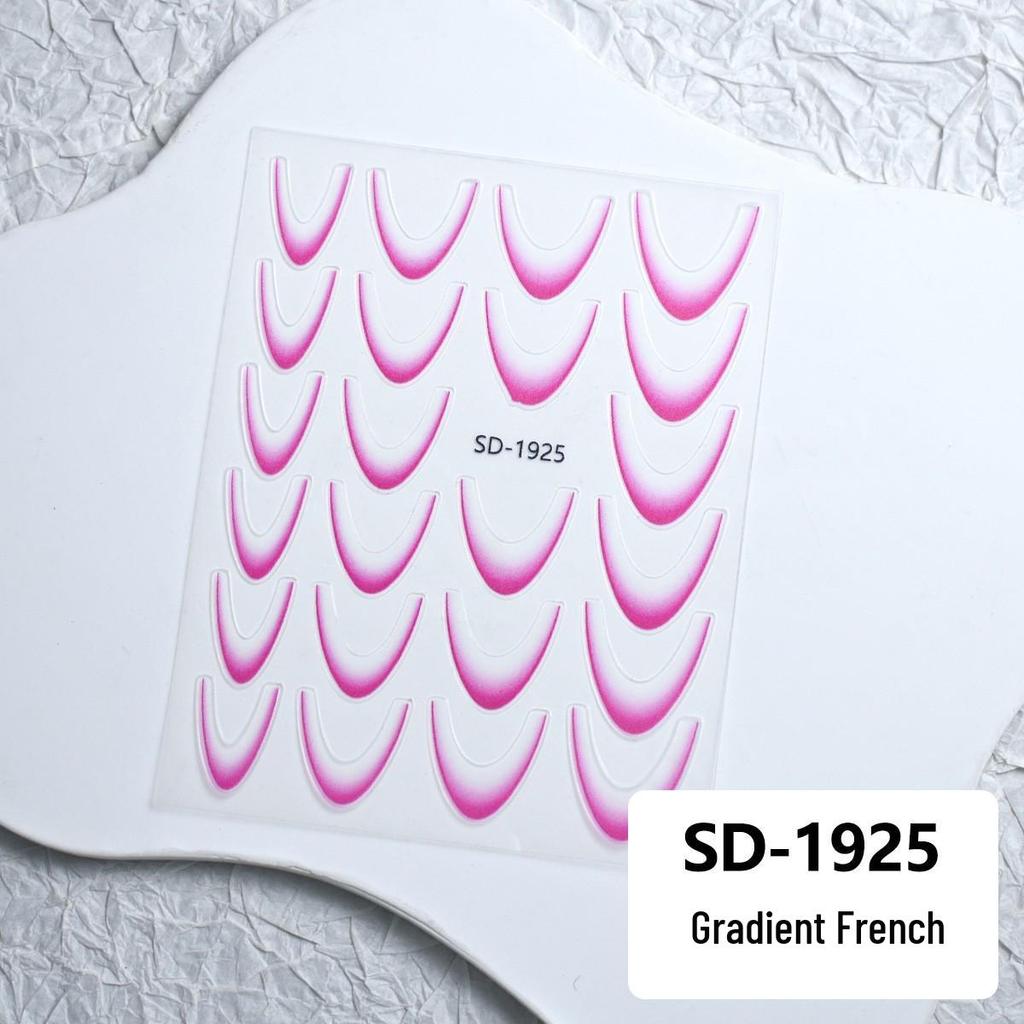 Waterproof Solid Color & Gradient French Nail Stickers - Durable & Stylish for DIY Manicures
