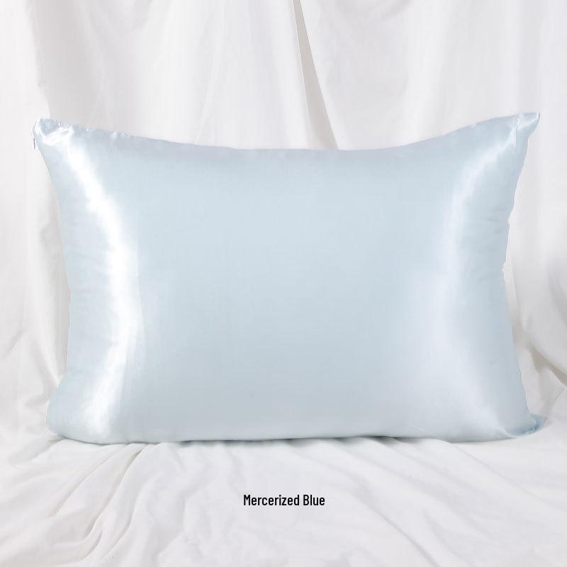 Solid Color Imitation Silk Pillowcase - Ice Silk Feel Satin Cushion Cover