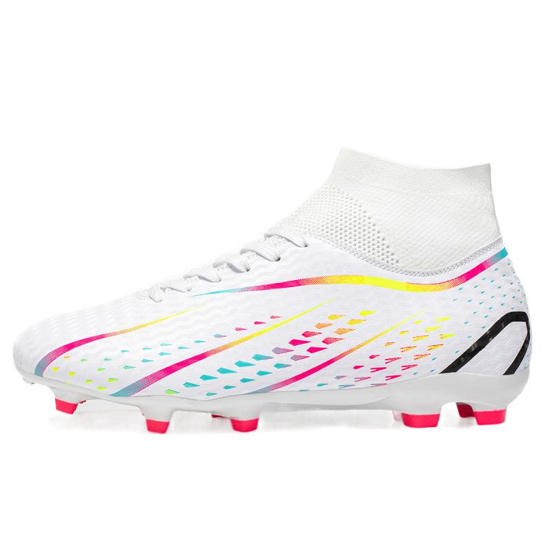 High Top Football Shoes Long Broken Nails Men's and Women's Football Shoes Grass Student Training Shoes