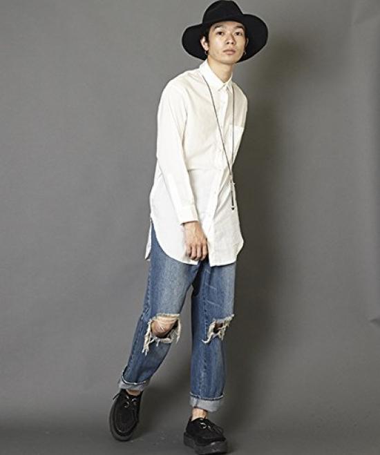 Unrelaxing Distressed Weit Denim Größe UR-403, S, Blau, UR-403_BL01S001