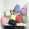 New Korean Style Large Capacity Versatile Backpack For Teen Girls Minimalist Solid Color School Bag Fashionable Student Backpack