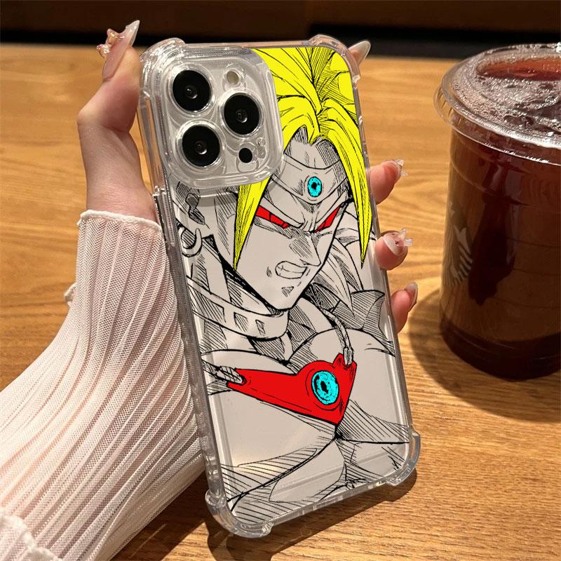 

Super Saiyans Broly Son Goku DBZ Phone Case Clear For iPhone 17 16 14 15 11 12 13 Pro Max 16E 15 16 Plus 17 Air Anti-fall Cover iPhone 15 Plus