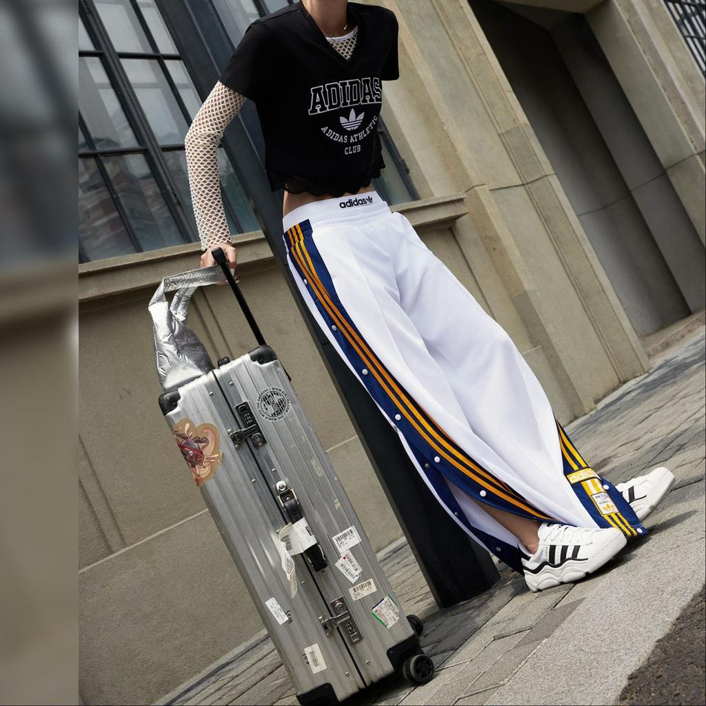 Adidas Originals Adibreak Track Pants With Snaps On The Side Women Bottoms White IL2413