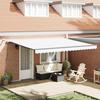 vidaXL Automatic Retractable Awning with LED White 450x300 Cm 3330990
