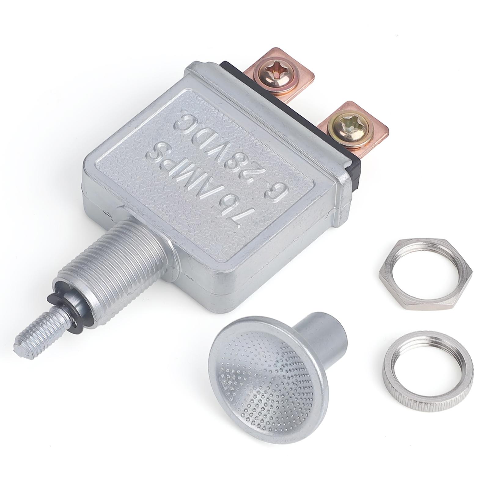 

Universal Heavy Duty Push-Pull Switch On/Off 75A 6-28V DC 2 Position SPST Silver Zink Alloy For Automotive Marine Boat червоний