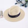 Panama Straw Hat Women's Summer Top Hat Versatile Jazz Hat Adjustable Sun Hat for Shopping Sun Hat