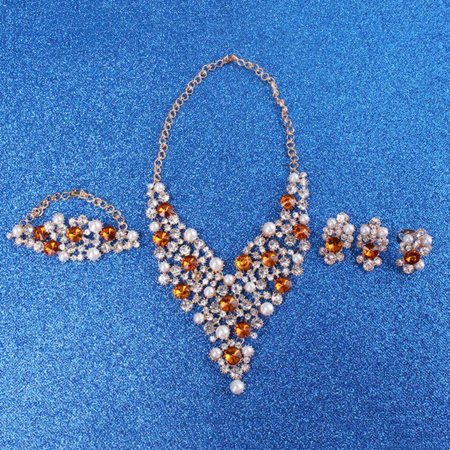 Ladies Jewelry Necklace Earrings Bracelets Ring Set Jewelry Set uygun