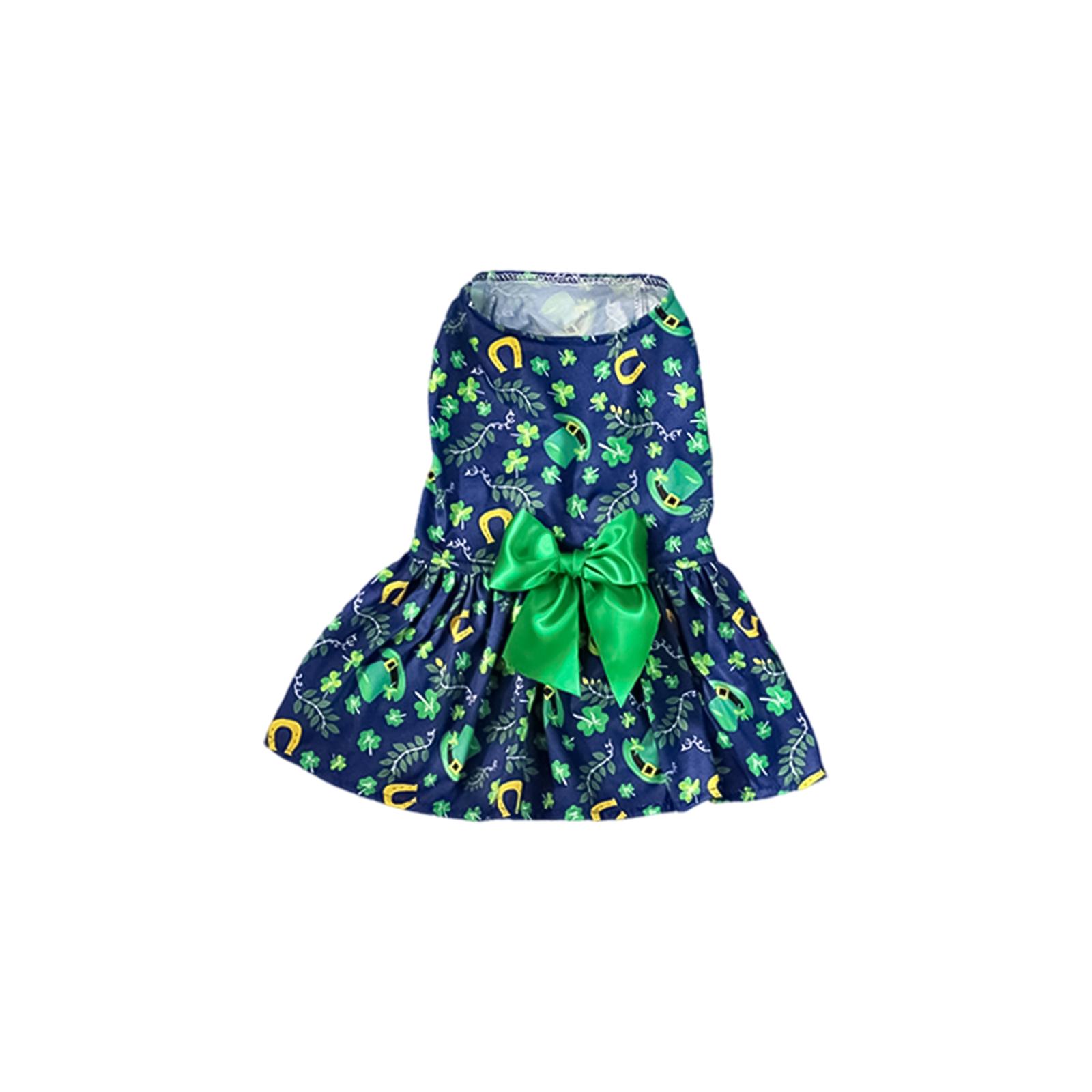 Праздничная ул.. Платье для собаки на День святого Патрика - Очаровательный наряд для питомца маленьких и средних пород XL